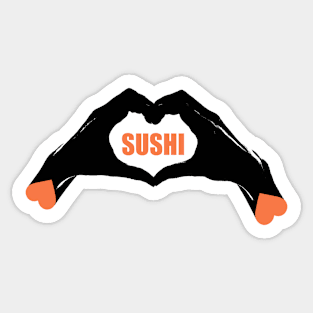 Sushi Heart Hands Sticker